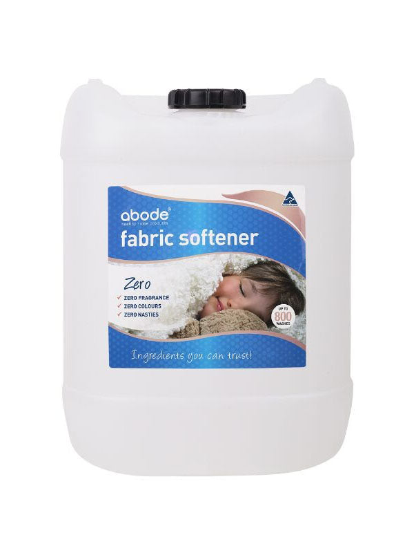 Abode Fabric Softener Zero 15 litre bulk drum, fragrance free formula for up to 800 washes