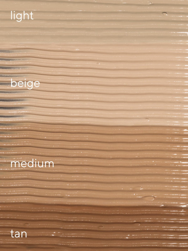 Shade swatches of Madara Hyaluronic Anti-Pollution CC Cream