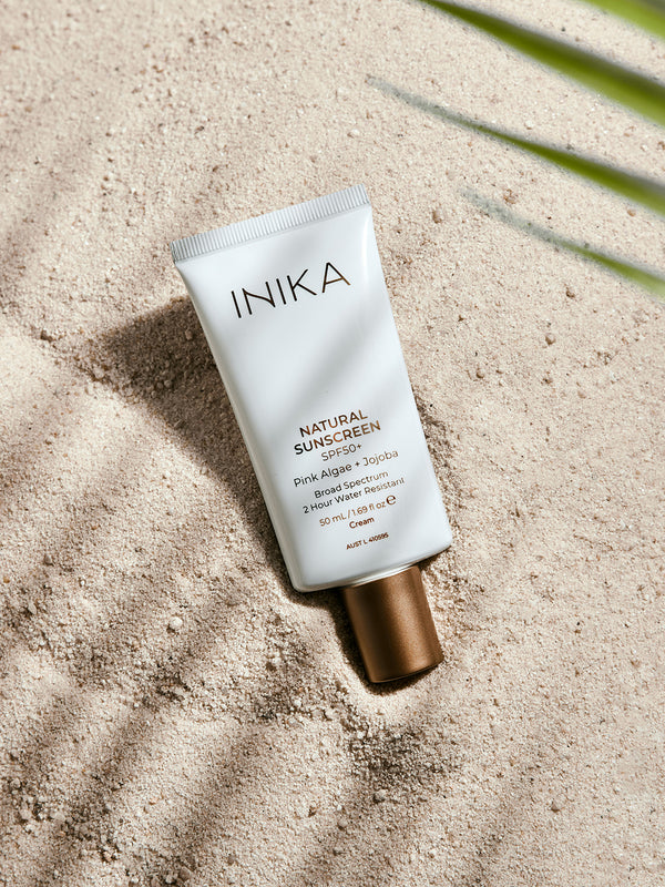 INIKA Organic Natural Sunscreen SPF50+ close-up photo