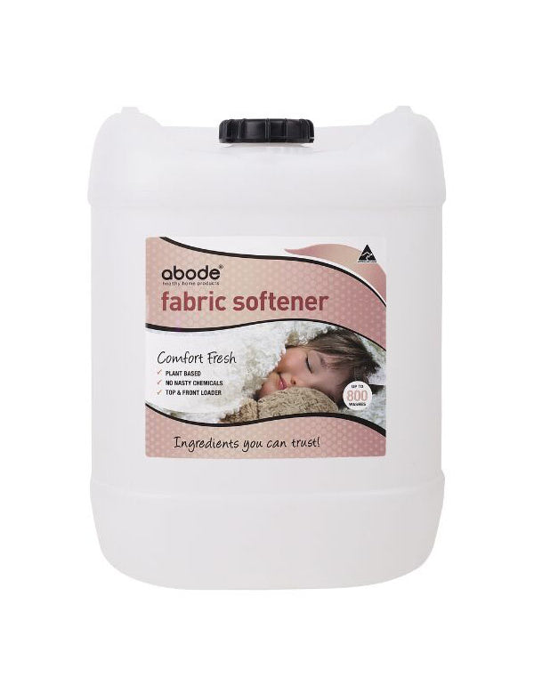 Abode Fabric Softener Comfort Fresh 15 litre bulk drum, plant based softener for up to 800 washes
