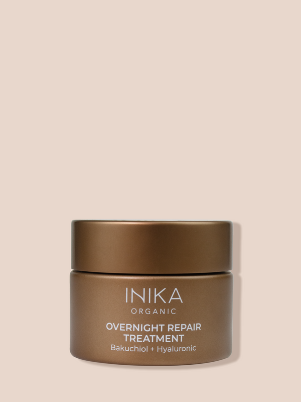 INIKA Organic Overnight Repair Treatment jar packaging photo