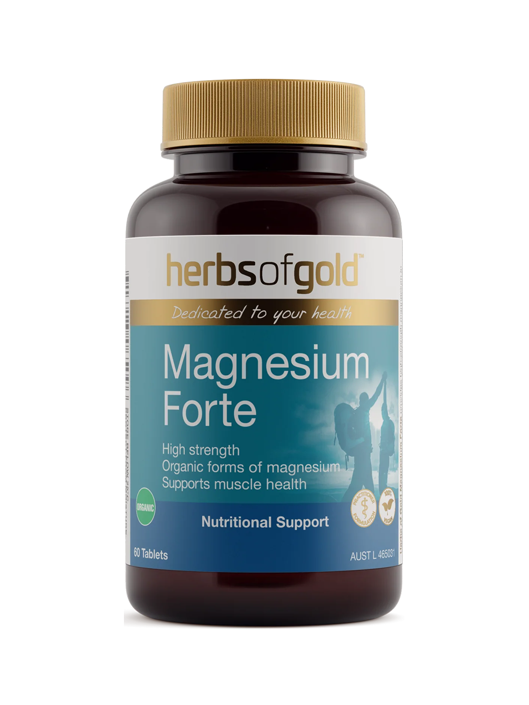 Herbs of Gold Magnesium Forte 60 tablets bottle