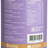 Back of the Eden Healthfoods Immunity Shield tin listing its protect, relief and defend herbal blends