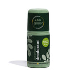 Green deodorant stick with 'a bit hippy' branding on a white background