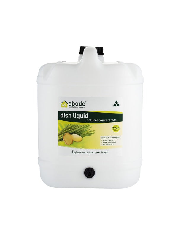 Abode Dishwashing Liquid Ginger and Lemongrass 15 l pack shot