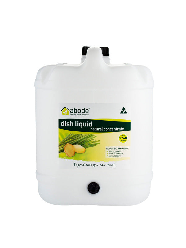 Abode Dishwashing Liquid Ginger and Lemongrass 15 litre pack shot
