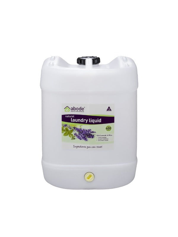 Abode Laundry Liquid Lavender and Mint 15 litre pack shot