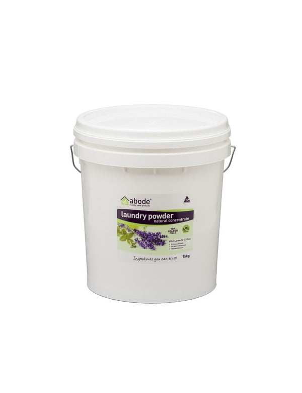 Abode Front & Top Loader Laundry Powder Lavender & Mint 15Kg pack shot