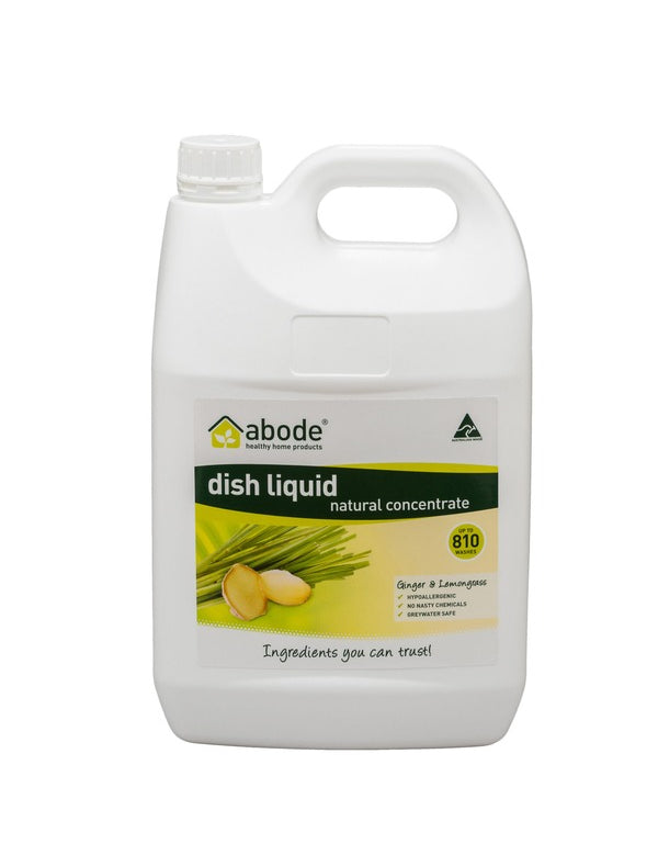 Abode Dishwashing Liquid Ginger and Lemongrass 4 l pack shot
