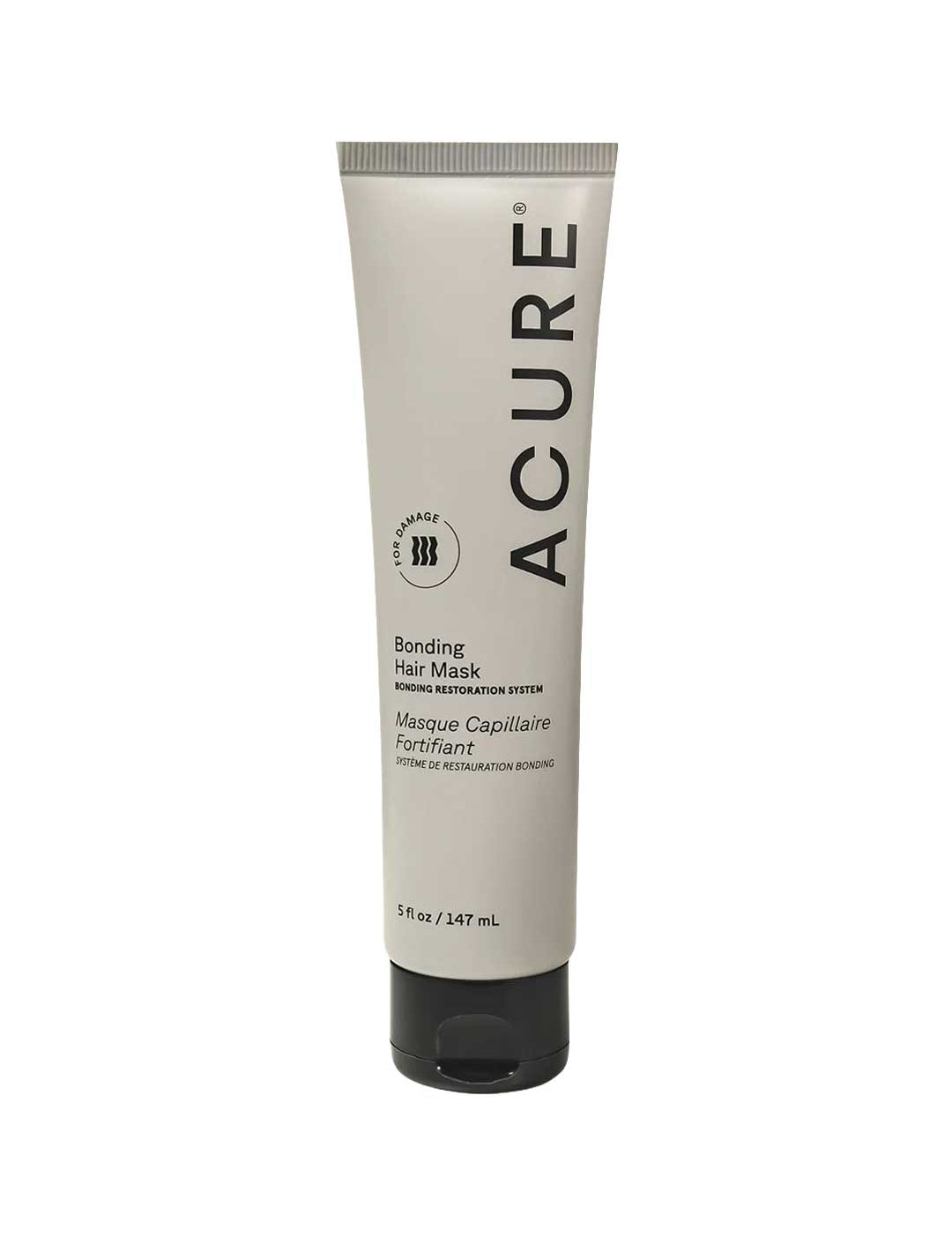 Acure Bonding Hair Mask 147ml is a white bottle deep-conditioning treatment designed to repair damaged hair.
