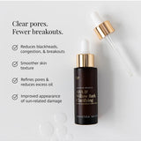 Clear pores benefits panel for Vanessa Megan AHA and Willow Bark Serum