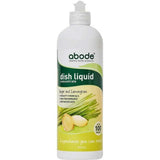 Abode Dishwashing Liquid Ginger & Lemongrass, 500mL, is an ultra-concentrated, high-performance formula in a white bottle. It’s naturally fragranced, greywater safe, and free from harmful chemicals.