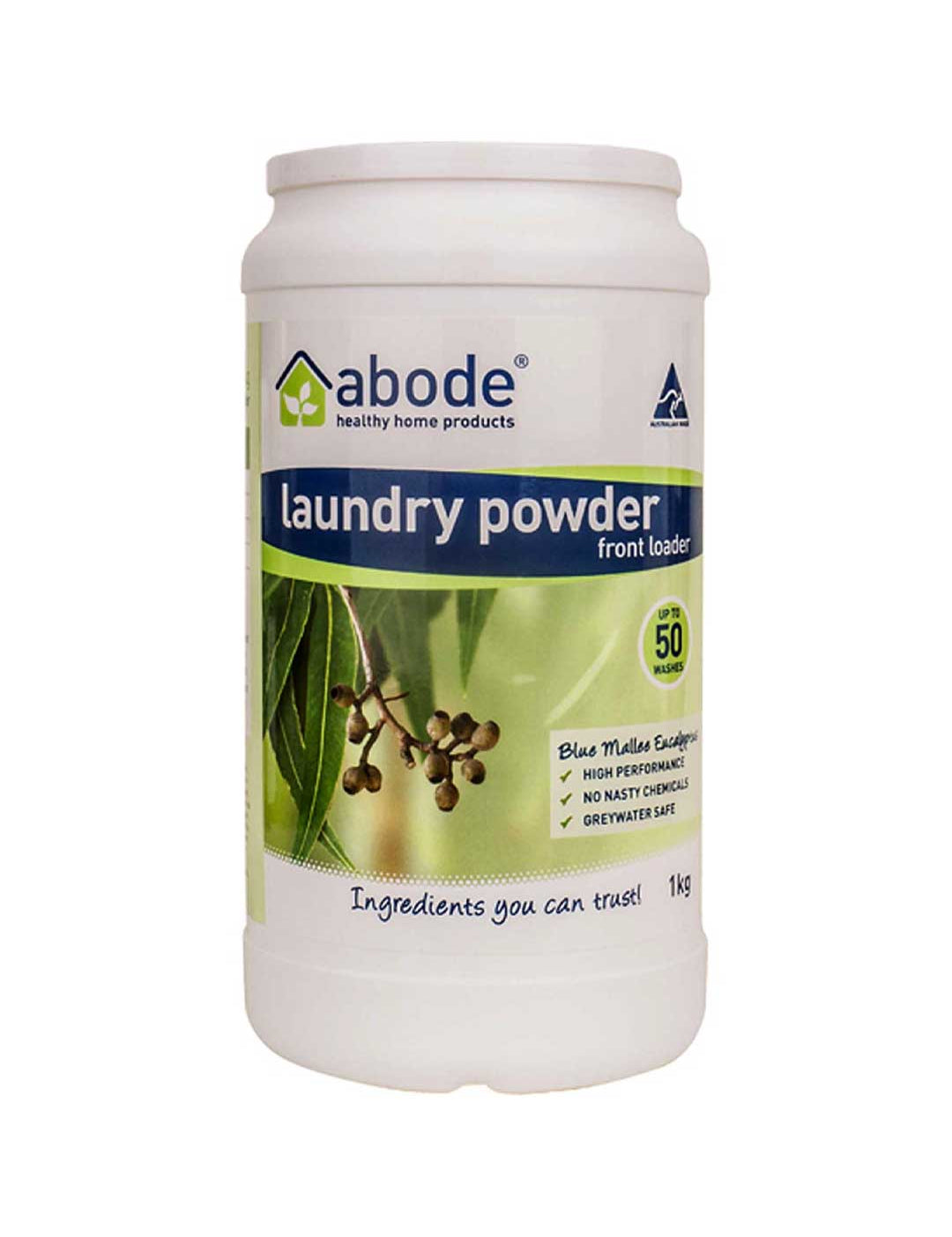 Abode Laundry Powder Eucalyptus, natural cleaning product