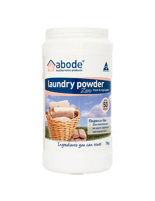 Abode Laundry Powder Zero Fragrance Free 1kg