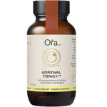 Ora Adrenal Tonic+ 60 Caps comes in a brown bottle with a cream label featuring gold and orange accents. This supplement includes saffron extract and supports stress relief, helping ease symptoms of stress, mild anxiety, and fatigue.