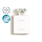 Vanessa Megan Aether Natural Perfume with its award badges