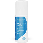 A white bottle labeled Amazing You Daily Magnesium Gel 60ml stands upright on a plain background—ideal for soothing muscle cramps with topical magnesium.