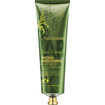 A green 120ml tube of Antipodes Lime Caviar Intense Nourishment Hair Mask with gold text and botanical designs stands upright on a white background. This natural, curl-friendly mask deeply nourishes every hair strand.