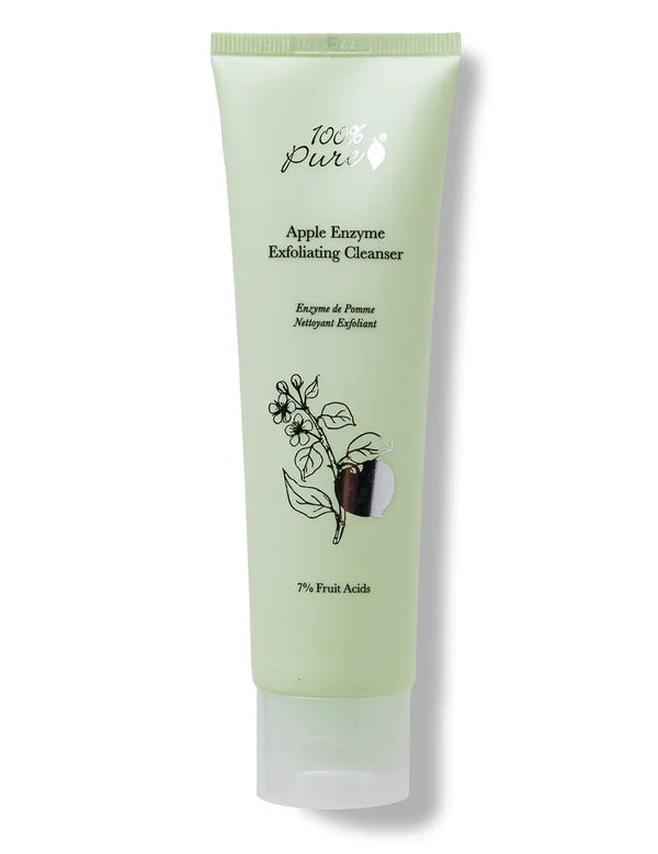 100% Pure 7% Fruit Acids Apple Enzyme Exfoliating Cleanser 118ml — official front packaging image