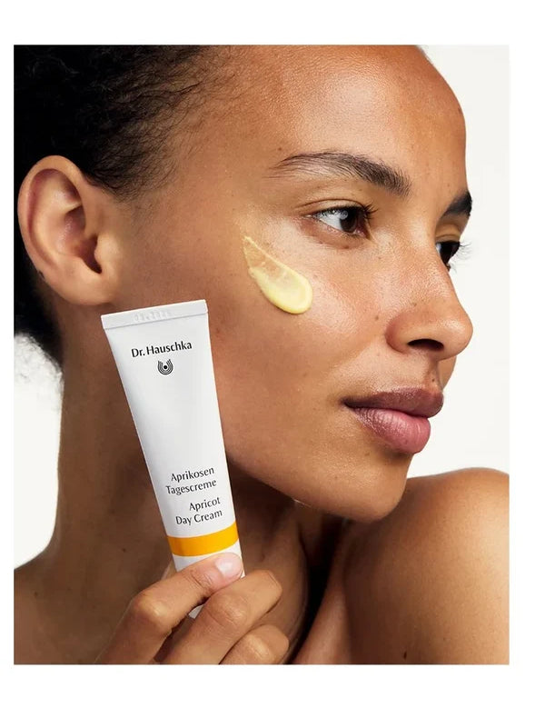 Model with Dr Hauschka Apricot Day Cream