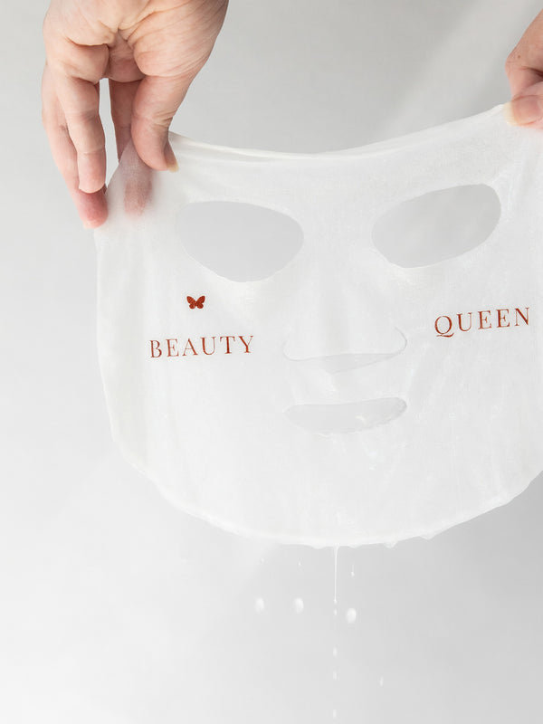 Vanessa Megan Blue Tansy and Cypress Soothing Sheet Mask held up