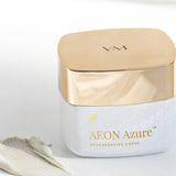 Vanessa Megan AEON Azure Regenerative Cream jar with cream texture