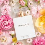 Vanessa Megan Monarch 100% Natural Perfume among fresh flowers