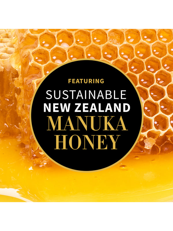 Sustainable New Zealand manuka honey ingredient panel for Antipodes Aura Gold Mask