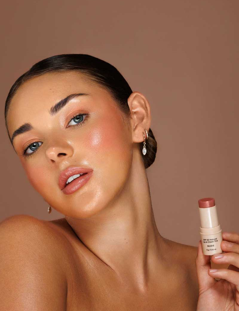Avocado Zinc SPF50 Natural Lip & Cheek Tint - Nude 9g, natural makeup, product photo 2