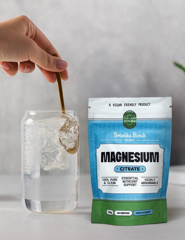Botanika Blends Magnesium Citrate mixed into water