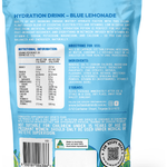 Botanika Blends Hydration Blue Lemonade back label with nutrition information and directions