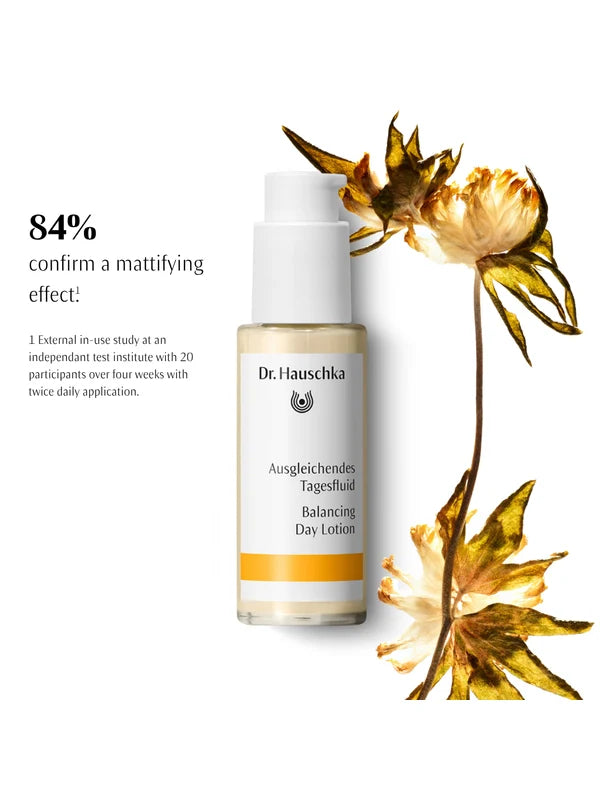 Product information panel for Dr Hauschka Balancing Day Lotion