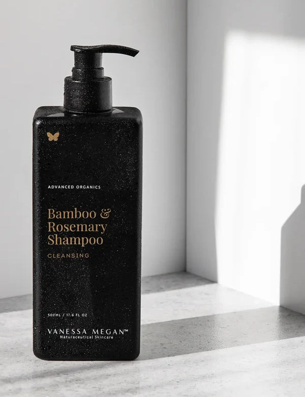 Vanessa Megan Bamboo and Rosemary Clarifying Shampoo pump bottle