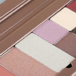 A close-up of Benecos Beauty ID Palette Blush Refills - Rose Please 3g, showing six rectangular pans in pink, beige, and gray-neutral shades—ideal for a natural look when paired with your favorite talc-free blush.