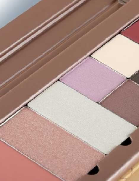 A close-up of Benecos Beauty ID Palette Blush Refills - Rose Please 3g, showing six rectangular pans in pink, beige, and gray-neutral shades—ideal for a natural look when paired with your favorite talc-free blush.