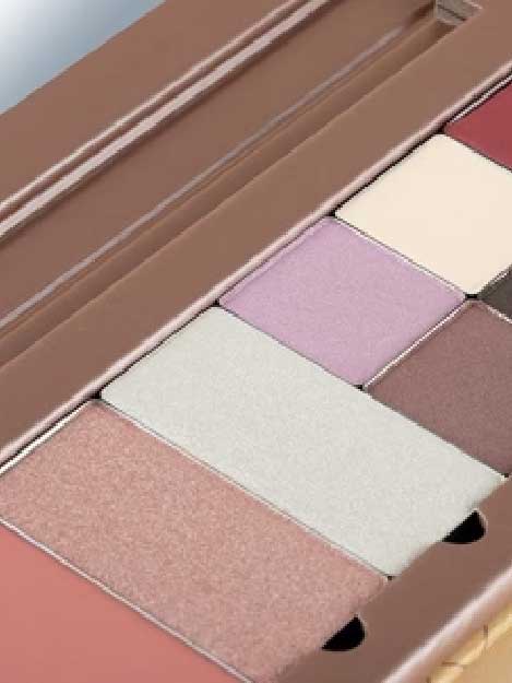 A close-up of Benecos Beauty ID Palette Blush Refills - Rose Please 3g, showing six rectangular pans in pink, beige, and gray-neutral shades—ideal for a natural look when paired with your favorite talc-free blush.
