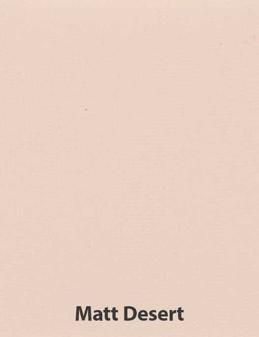 A sample swatch labeled Matt Desert shows a soft, light beige matte shade—perfect for customizable Benecos Beauty ID Palette Eyeshadow Refills 1.5g or talc-free collections. The product name appears in bold black letters at the bottom of the image.