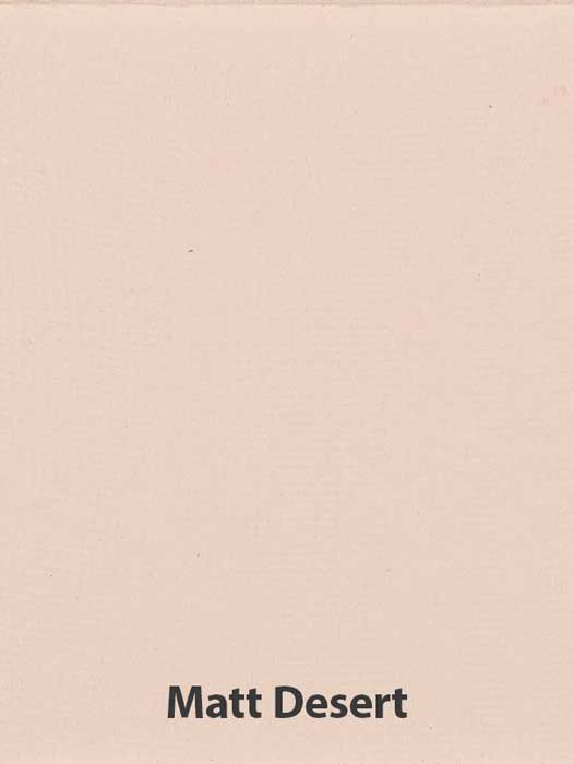 A sample swatch labeled Matt Desert shows a soft, light beige matte shade—perfect for customizable Benecos Beauty ID Palette Eyeshadow Refills 1.5g or talc-free collections. The product name appears in bold black letters at the bottom of the image.