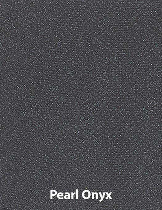 A close-up of a dark gray, finely textured surface labeled Pearl Onyx inspires the Benecos Beauty ID Palette Eyeshadow Refills 1.5g—a talc-free, customizable eyeshadow option.