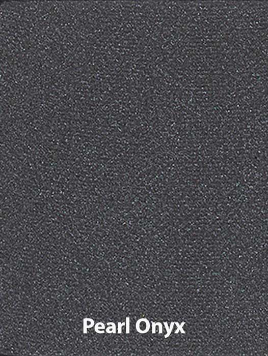 A close-up of a dark gray, finely textured surface labeled Pearl Onyx inspires the Benecos Beauty ID Palette Eyeshadow Refills 1.5g—a talc-free, customizable eyeshadow option.