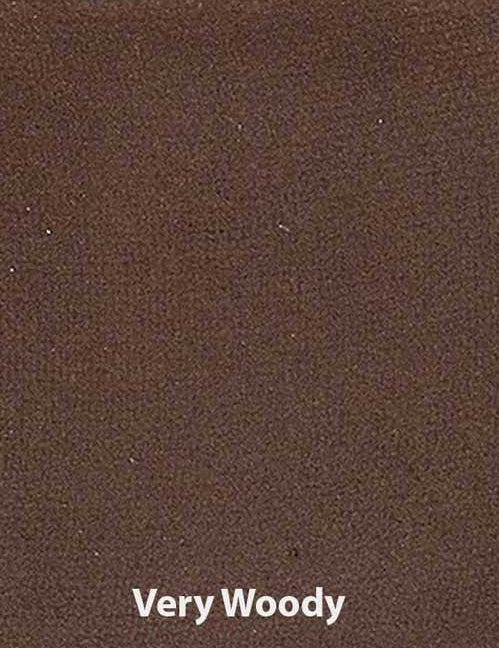 A square swatch of medium brown with a subtle texture. "Very Woody" is written in bold white at the bottom, making this talc-free Benecos Beauty ID Palette Eyeshadow Refill 1.5g ideal for your customizable palette.