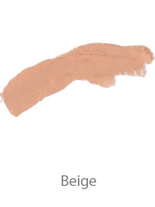 A swatch of Benecos Cover Stick 4.5g by Benecos in beige is smeared on a white background, with "Beige" written underneath.