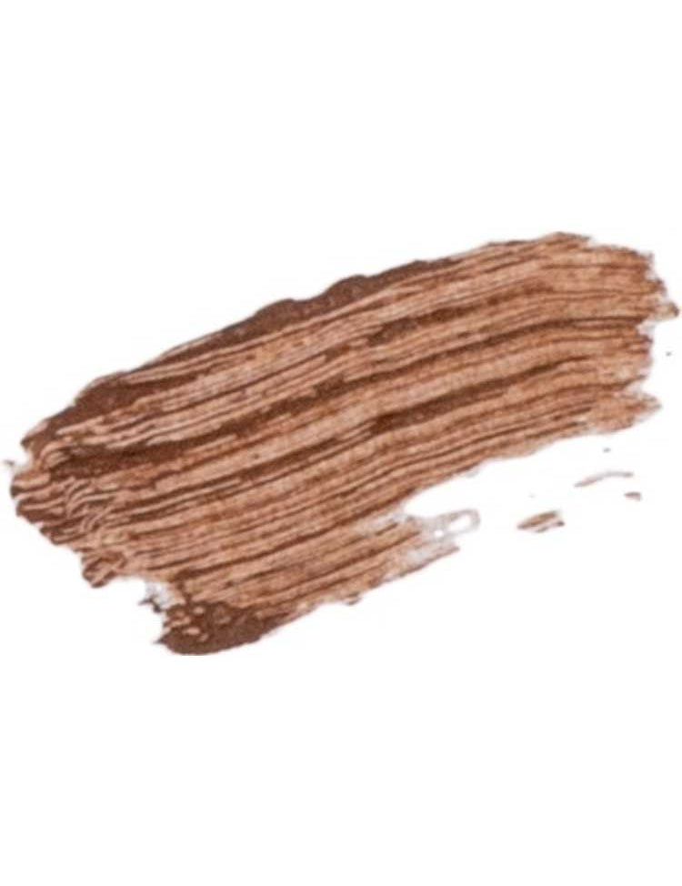 A brown brushstroke on white evokes the natural, effortless look of Benecos Eyebrow Gel 3ml, with uneven edges and visible bristle marks adding texture.