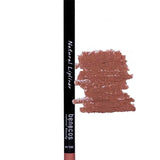 A Benecos Natural Lipliners 1.13g pencil is shown in Sandalwood, with a warm brown swatch beside it. This organic liner delivers precise, lasting definition. "Sandalwood" appears in black text at the bottom right.