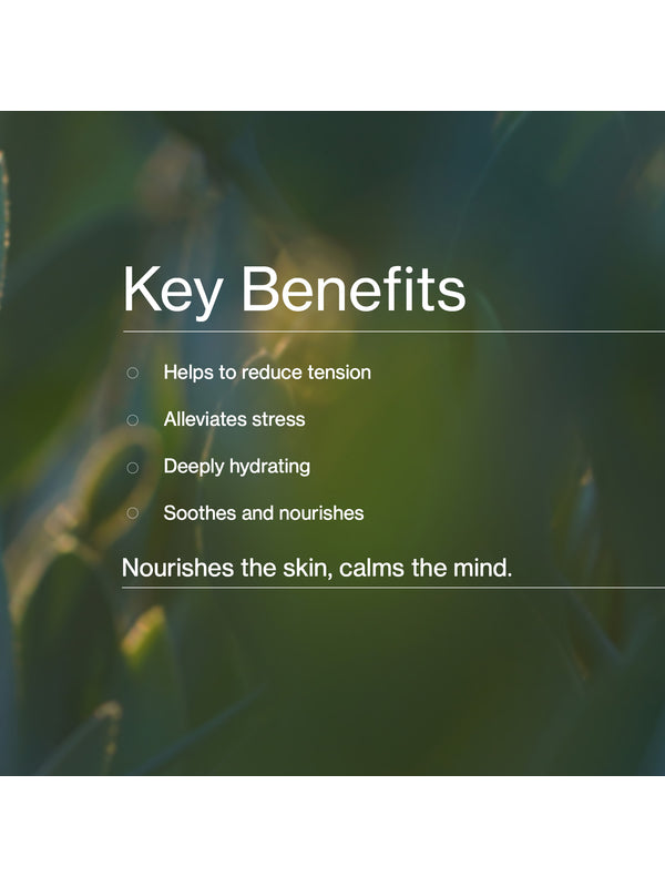 Key benefits panel for The Jojoba Company Calming Jojoba