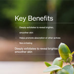 Key benefits panel for The Jojoba Company Jojoba and Enzyme Radiance Mask