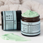 Open Biode Day Cream with green cream texture