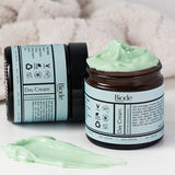 Open Biode Day Cream with green cream texture