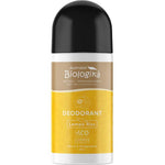 Australian Biologika deodorant bottle with black cap on a white background