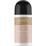 Australian Biologika deodorant roll-on with black cap on a white background